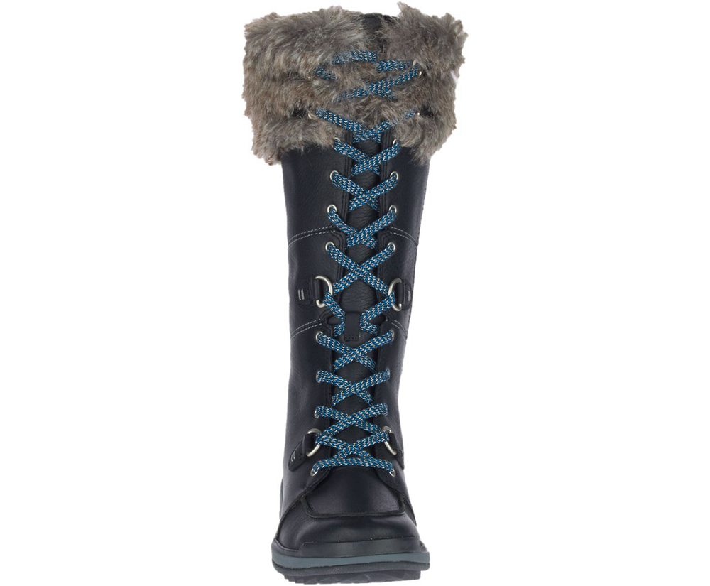 Merrell Boots Black - Snowcreek Tall Polar Waterproof - Womens 46OTIPMUA